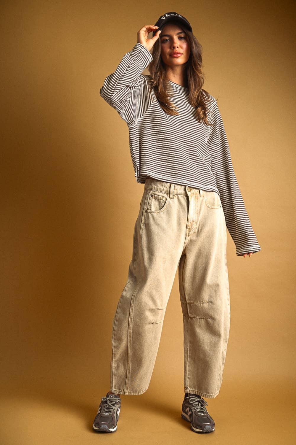 The Sunday Stripe Waffle Top