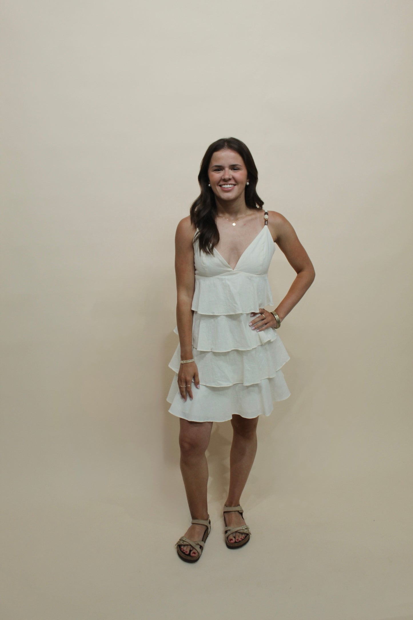 Summer Days Linen Tiered Dress