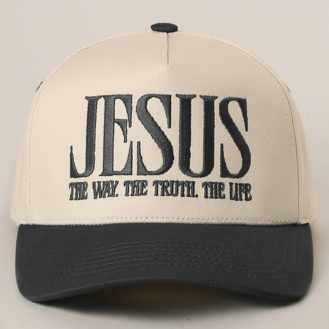 JESUS Burgundy Typography Embroidered Trucker Hat Regular