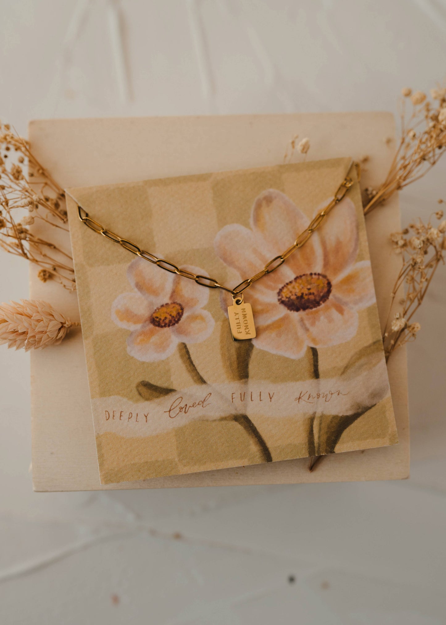 Deeply Loved, Fully Known Mini Tag Necklace Regular