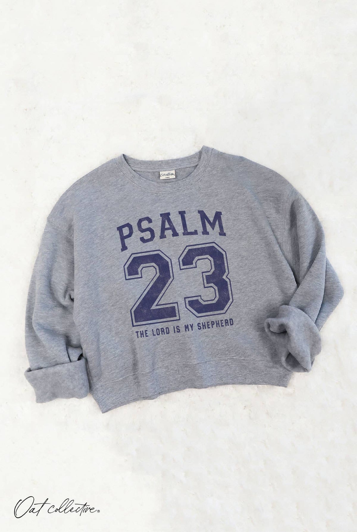 PSALM 23 Mid Cropped Graphic Sweatshirt