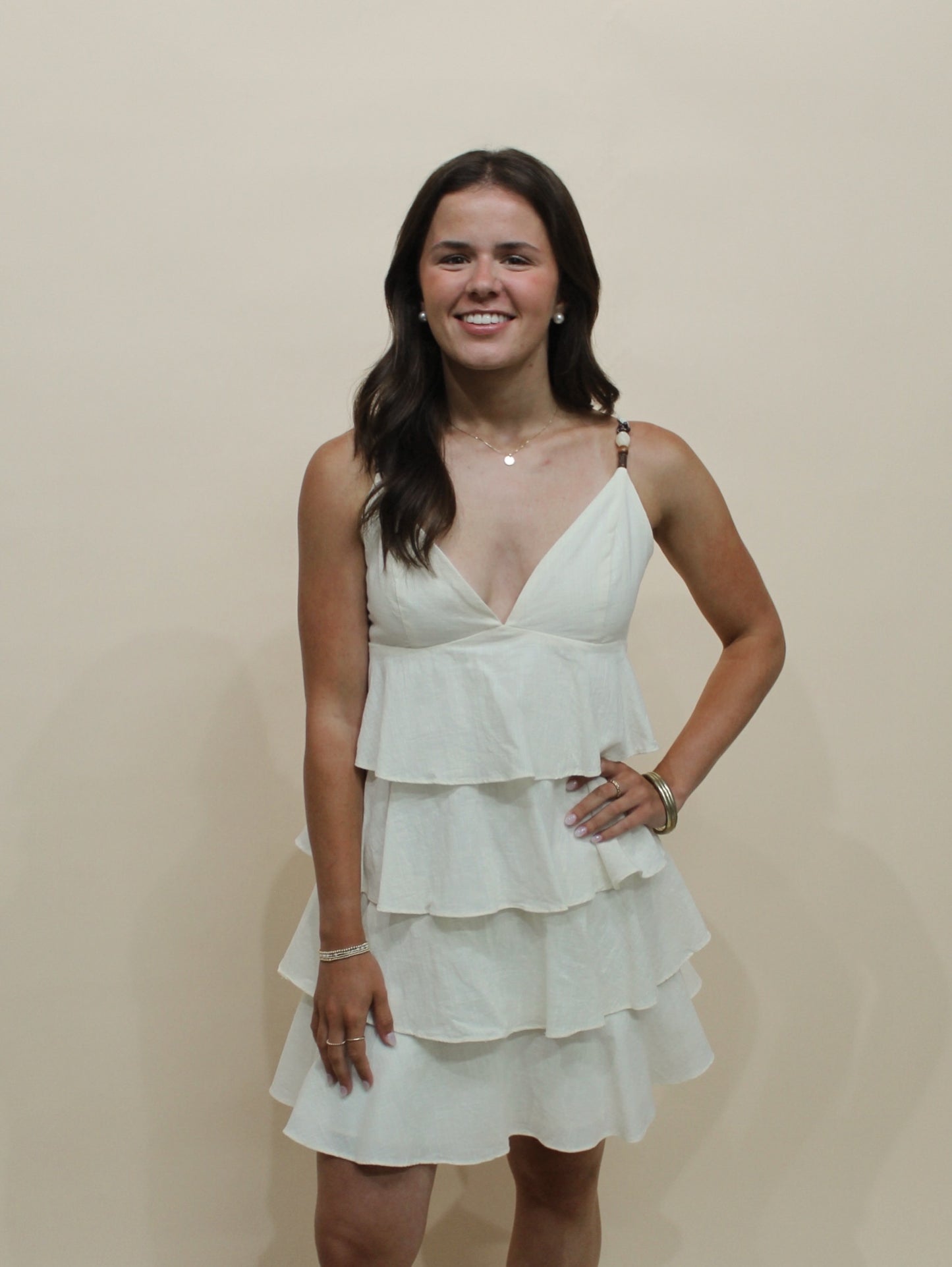 Summer Days Linen Tiered Dress