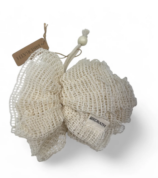 Birdbath Ramie Shower Pouf