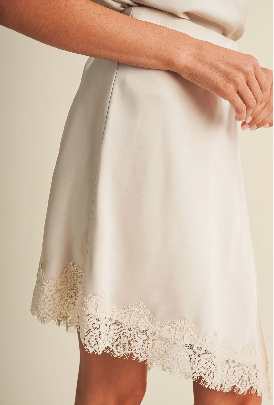 The Juliette Lace Trim Skirt