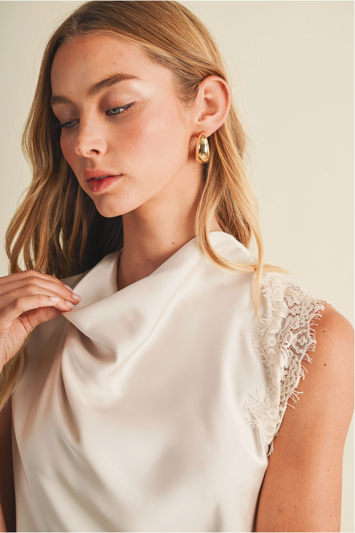 The Juliette Satin Lace Top