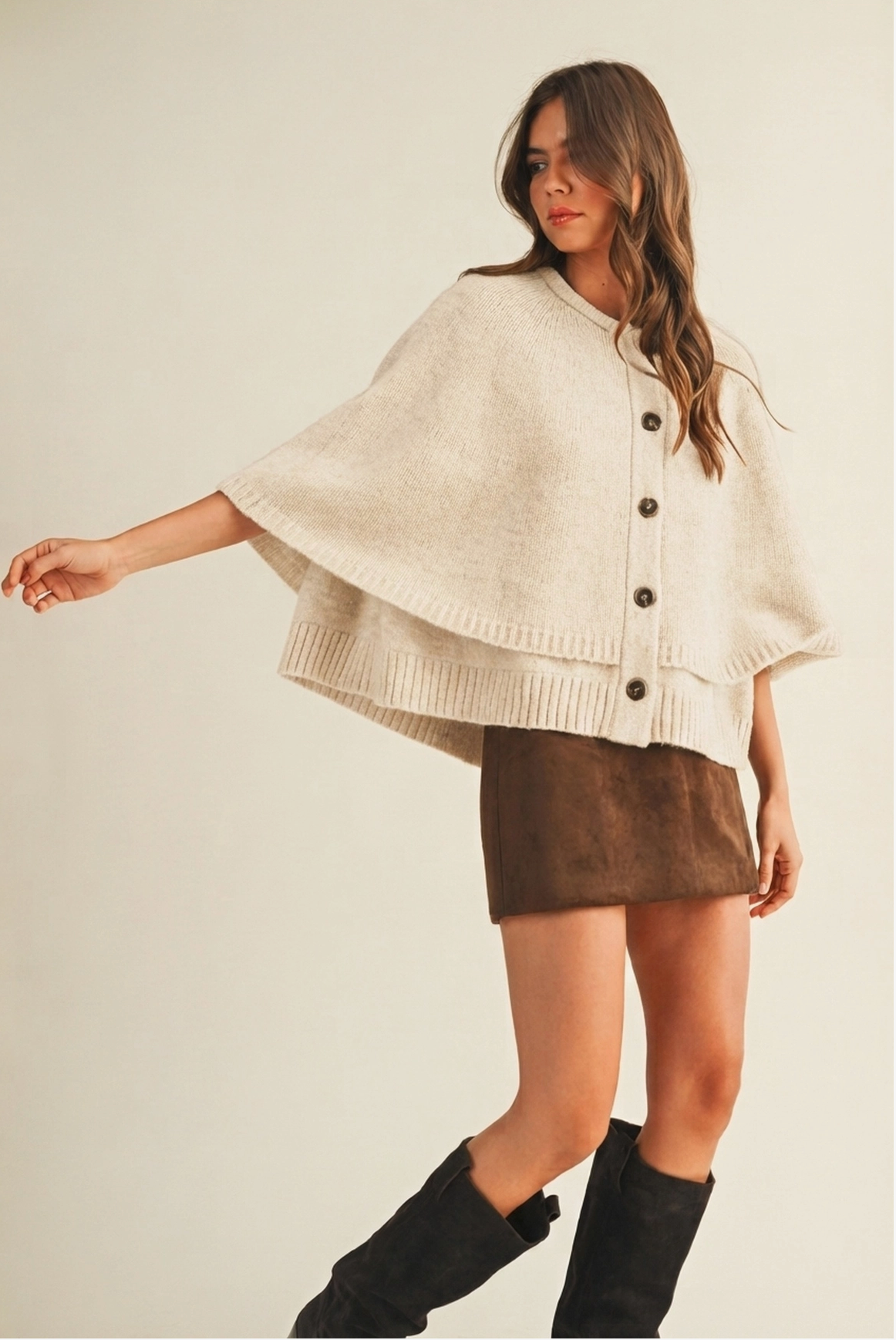 The Willa Knit Cape Cardigan