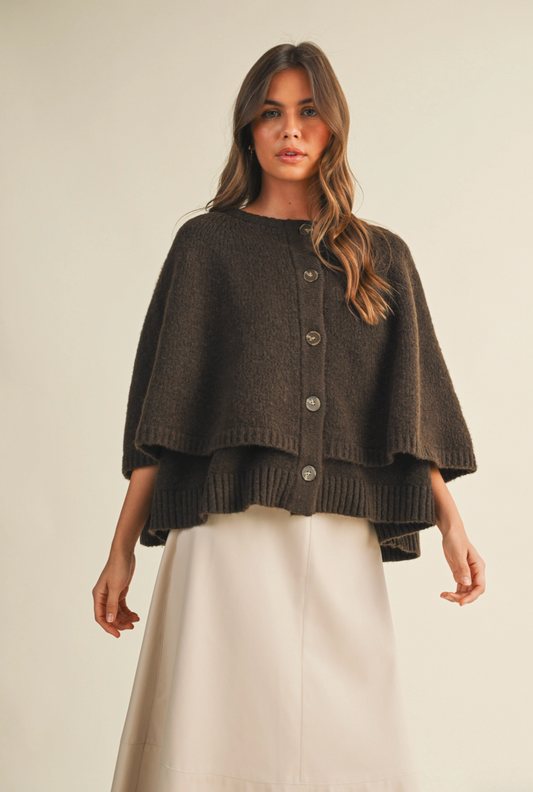 The Willa Knit Cape Cardigan