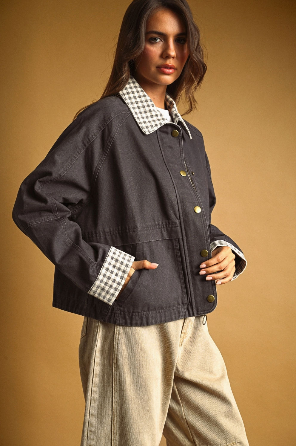 The Homegrown Gingham Utility Jacket