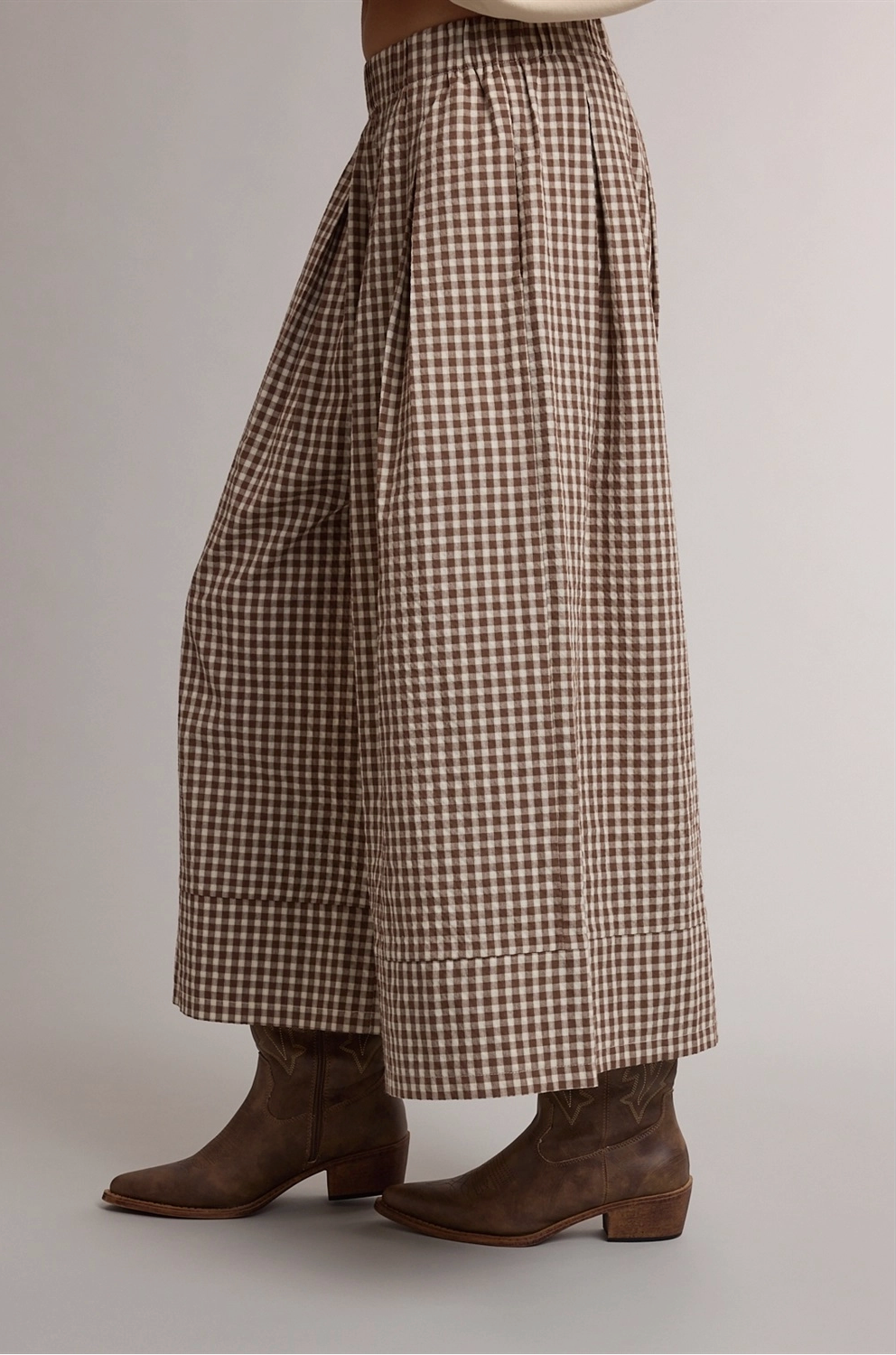 The Maple Lane Gingham Wide Leg Pants