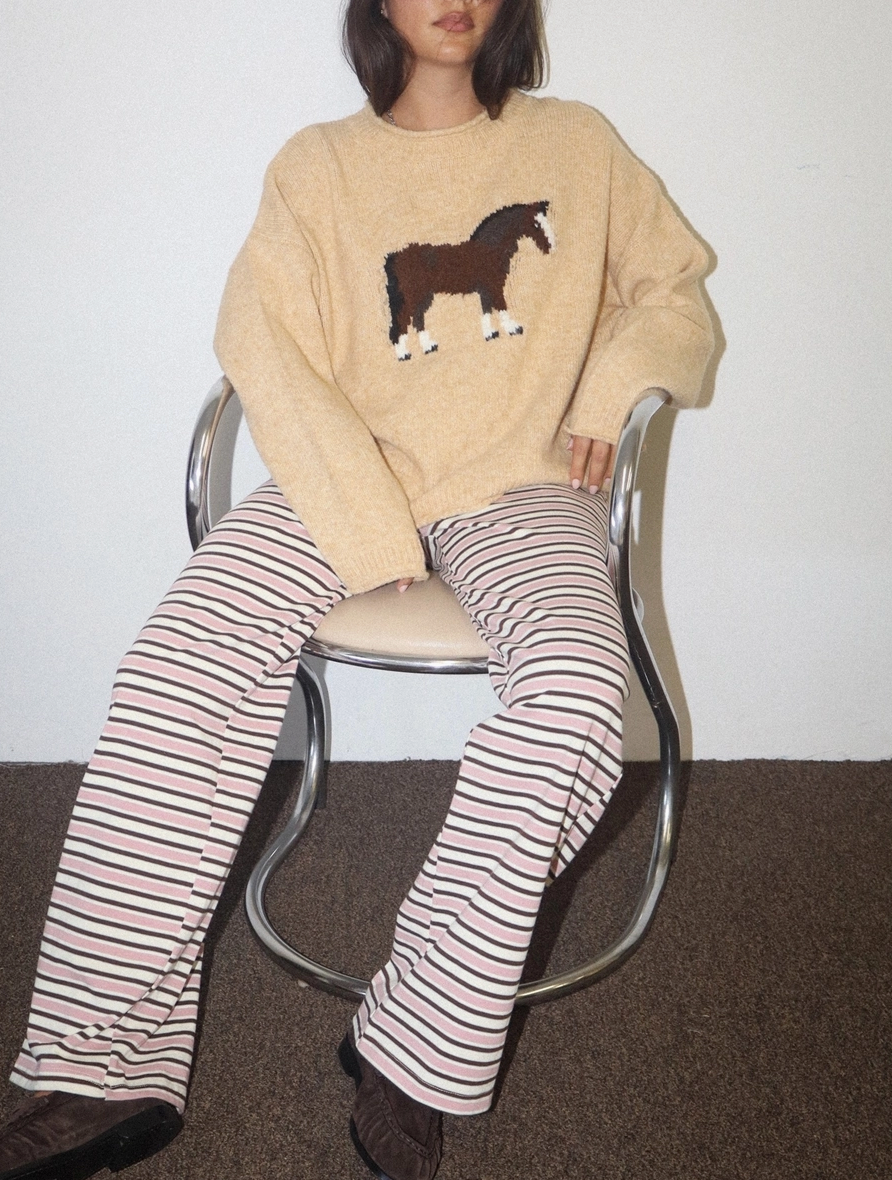 The Slow Mornings Striped Pants