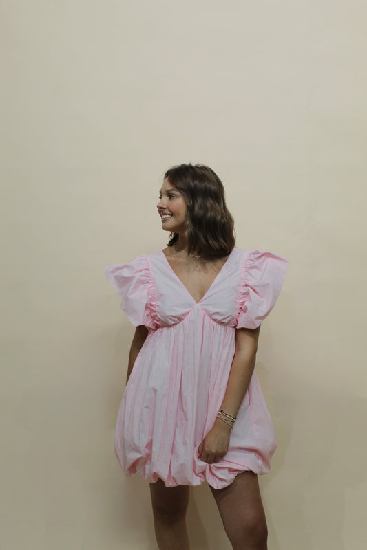 Pink Peony Mini Dress