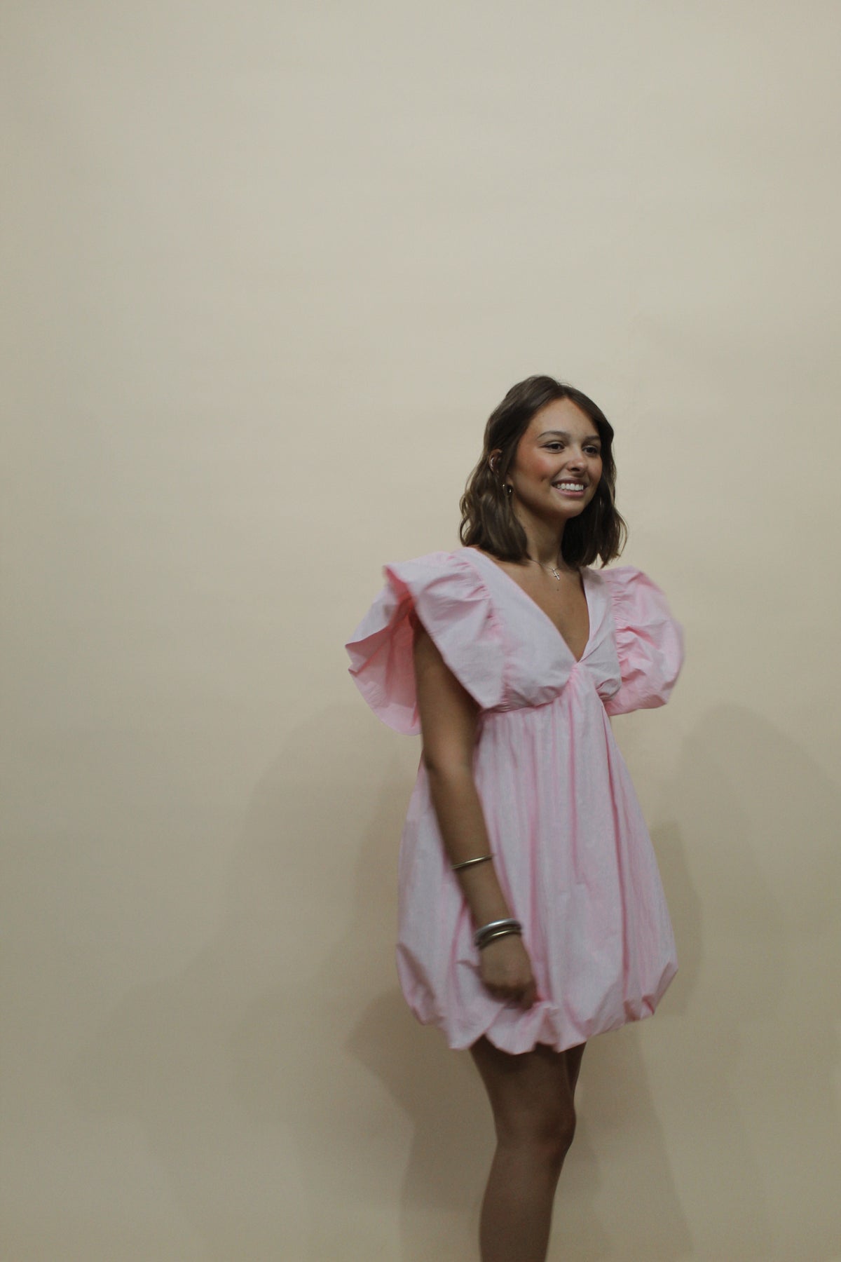 Pink Peony Mini Dress