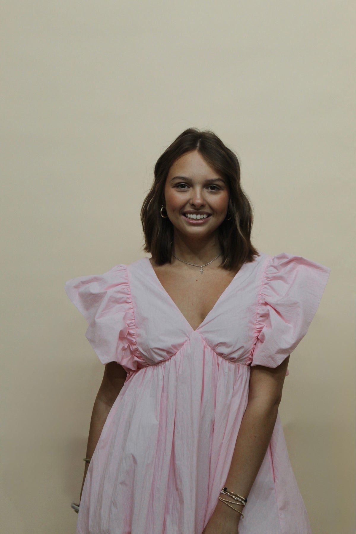 Pink Peony Mini Dress