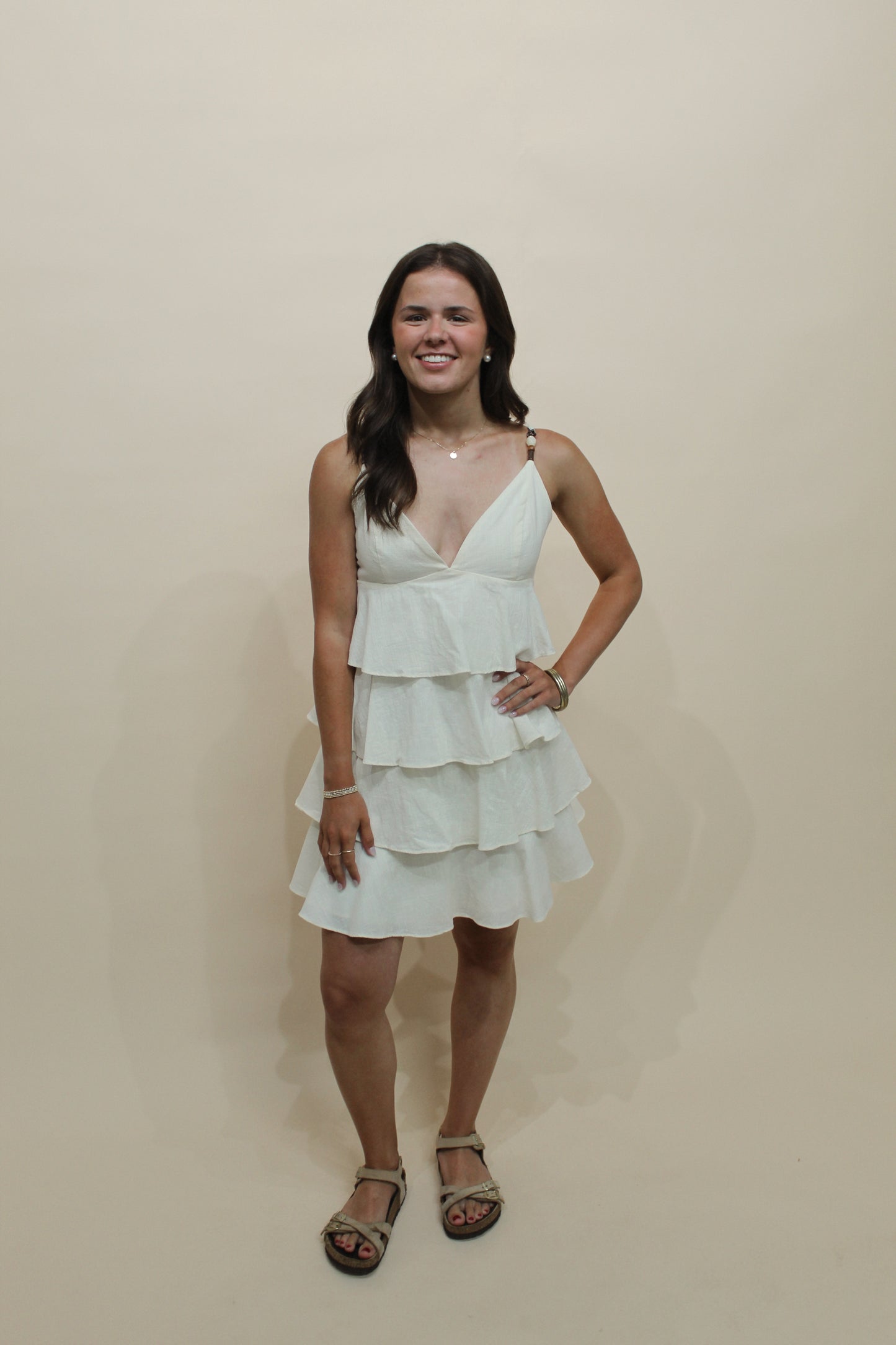 Summer Days Linen Tiered Dress