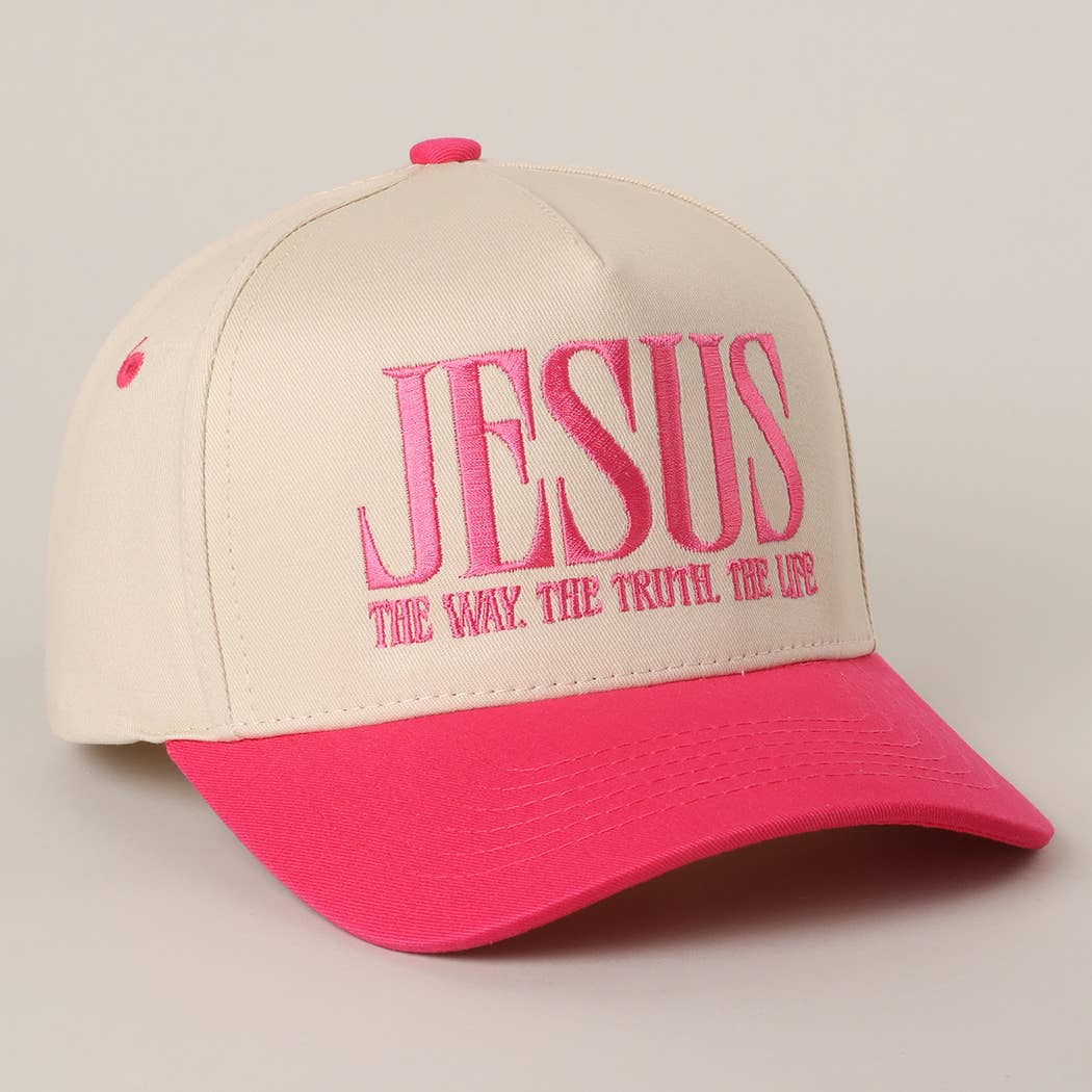 JESUS Burgundy Typography Embroidered Trucker Hat Regular