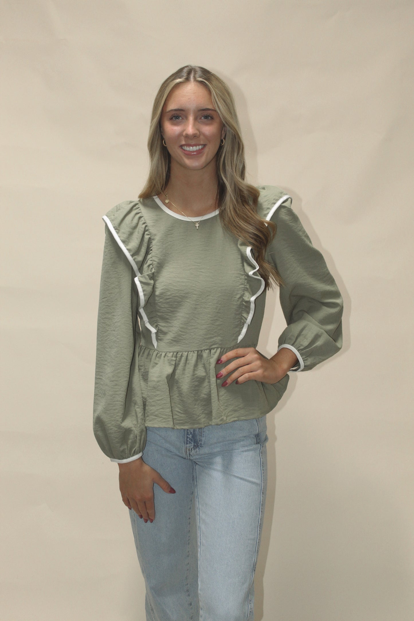 Abby Sage Peplum Blouse