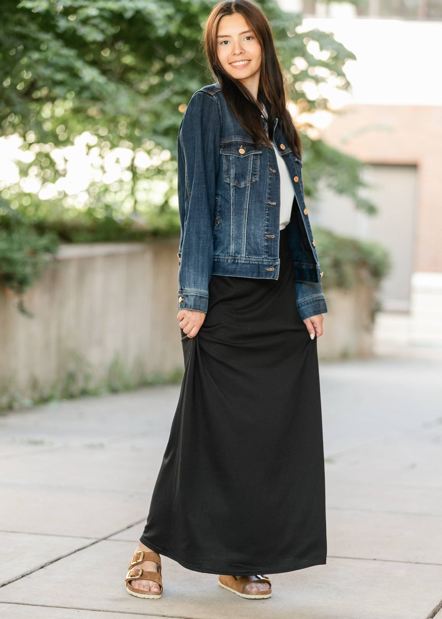 Inherit Taupe Premium Knit Maxi Skirt