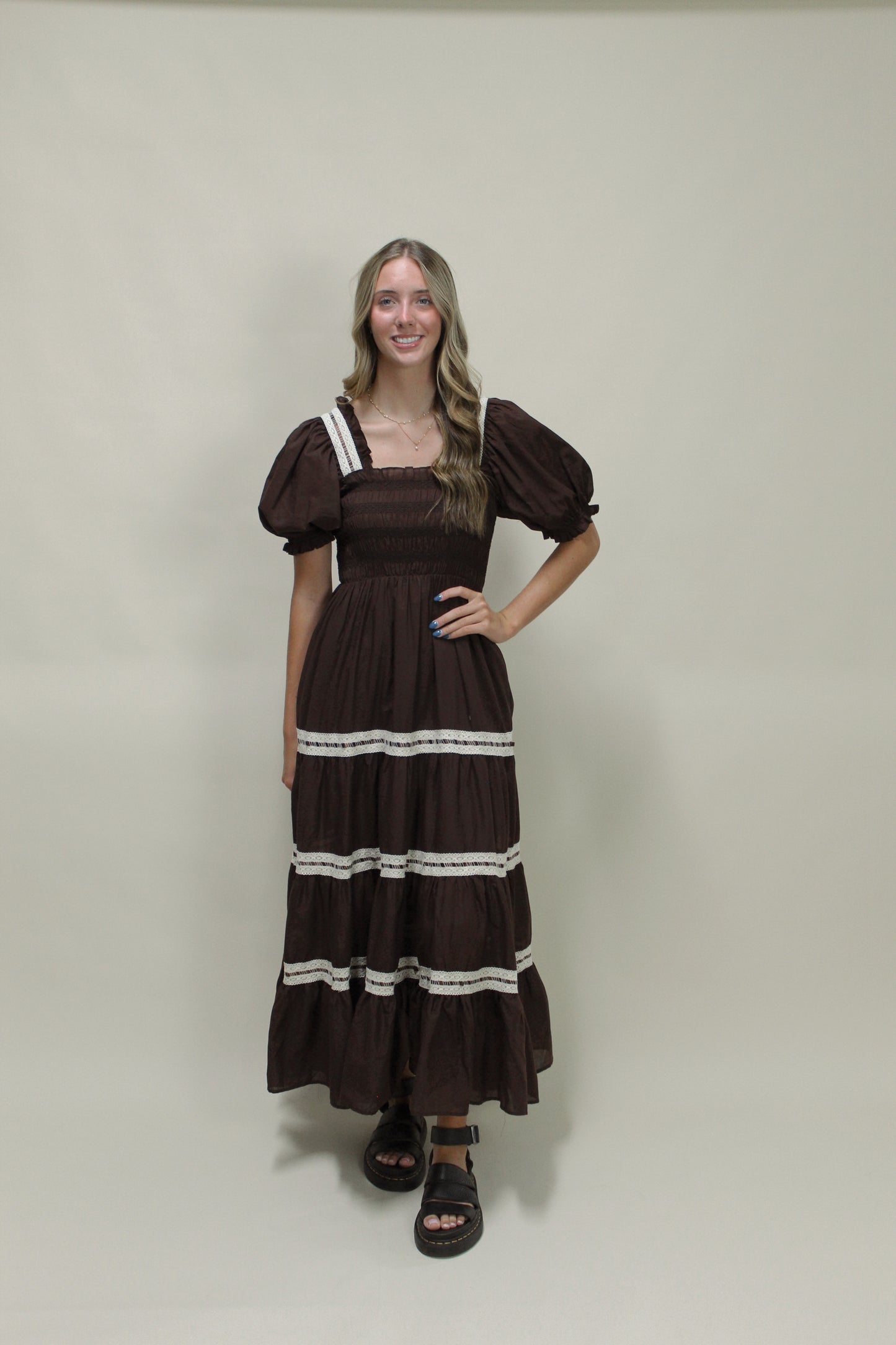 Ally Square Neck Midi Dress