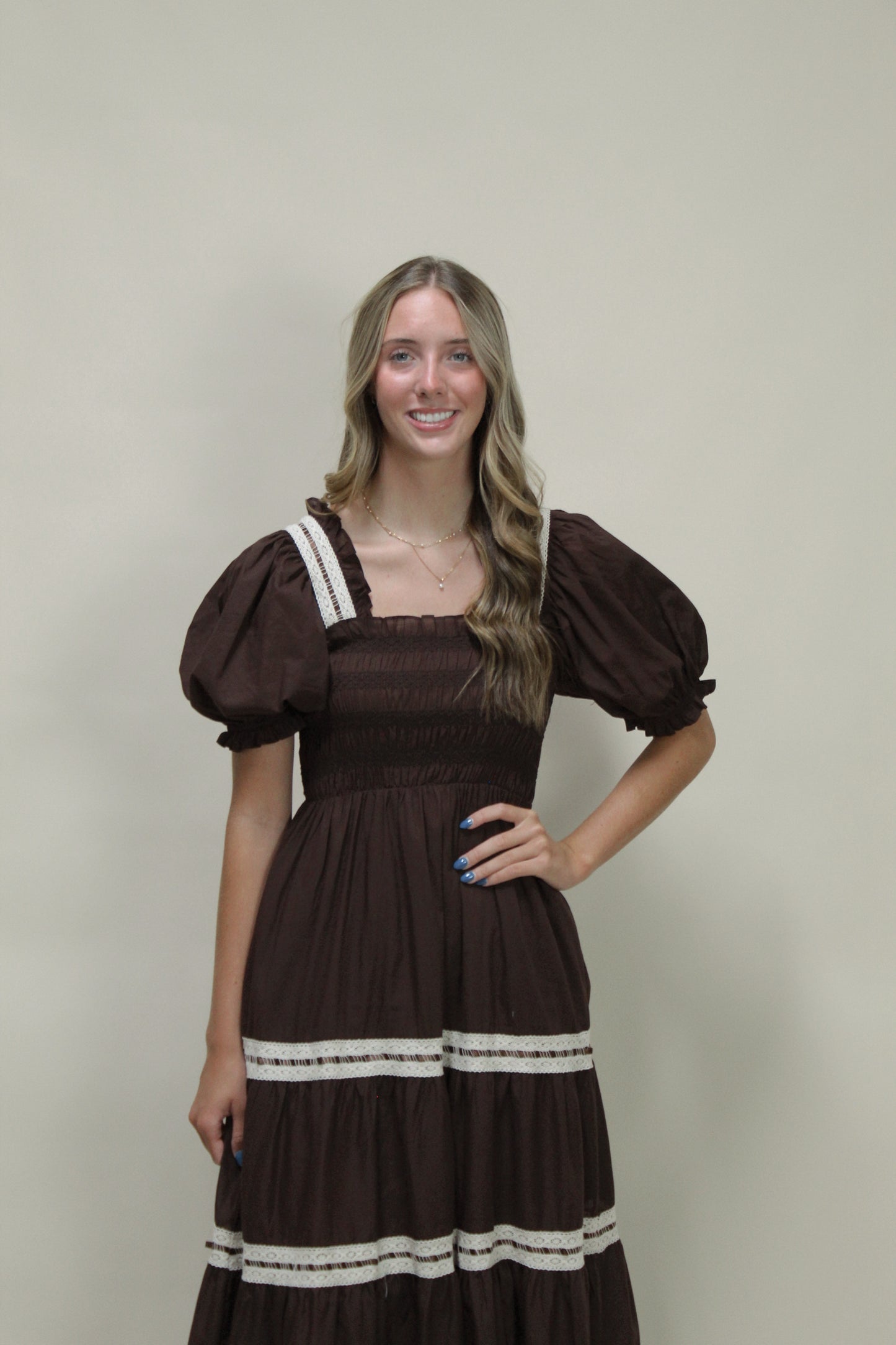 Ally Square Neck Midi Dress