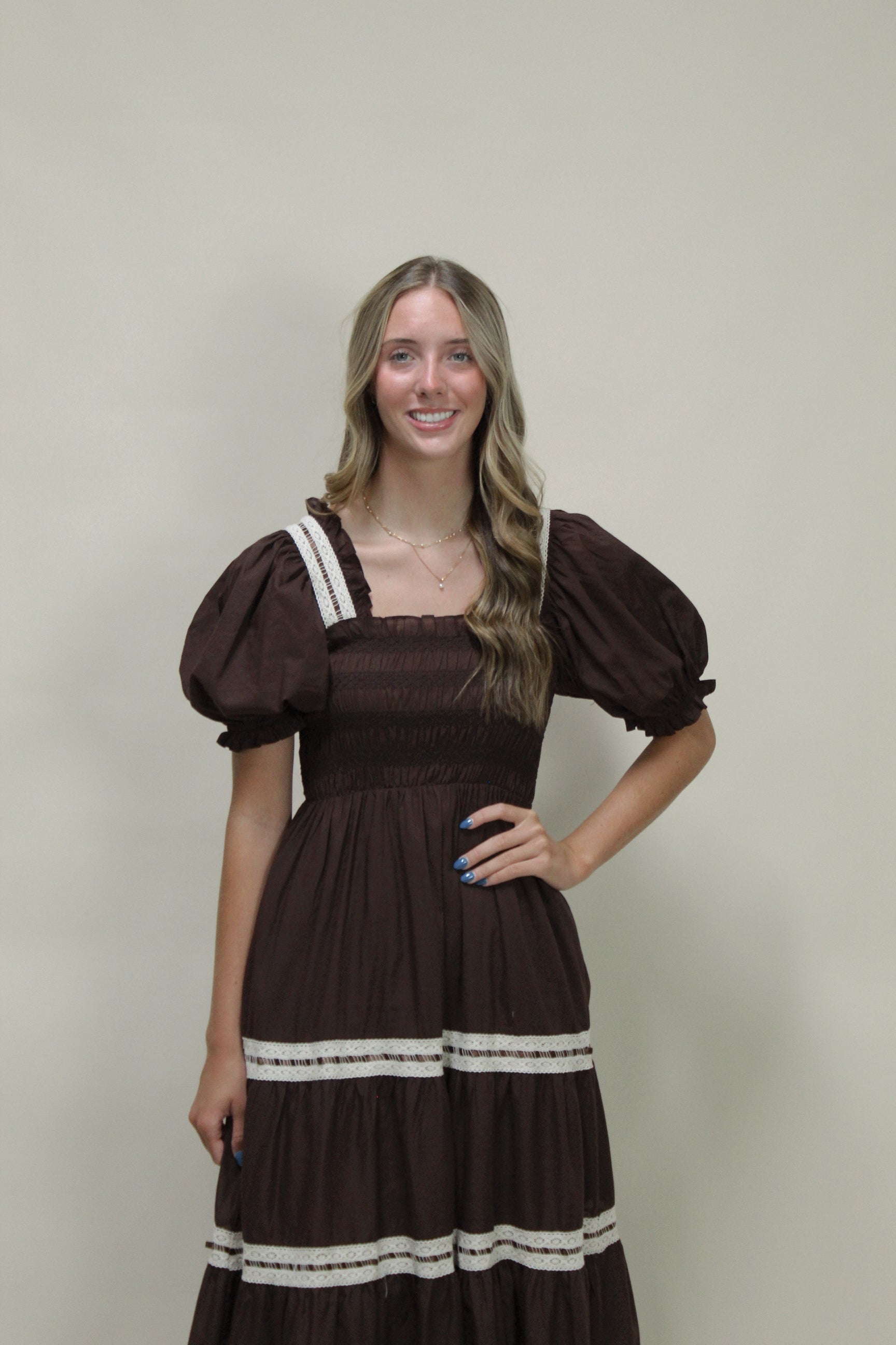 Ally Square Neck Midi Dress