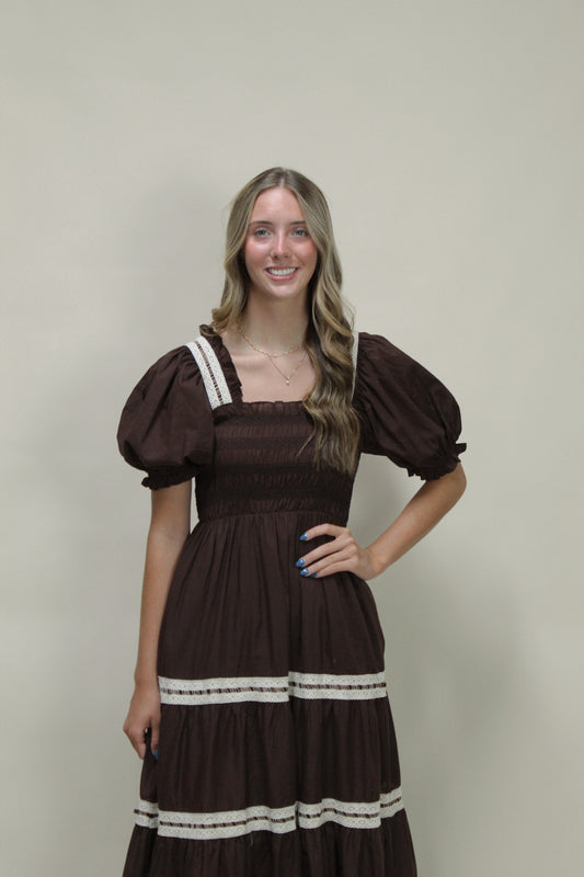 Ally Square Neck Midi Dress