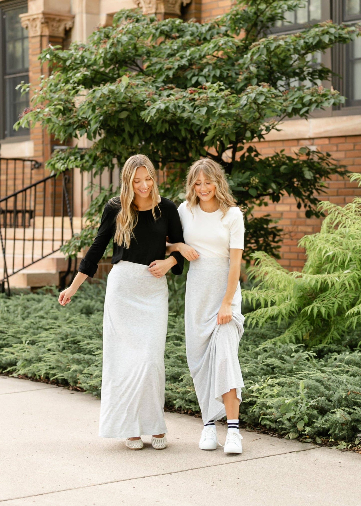 Inherit Taupe Premium Knit Maxi Skirt