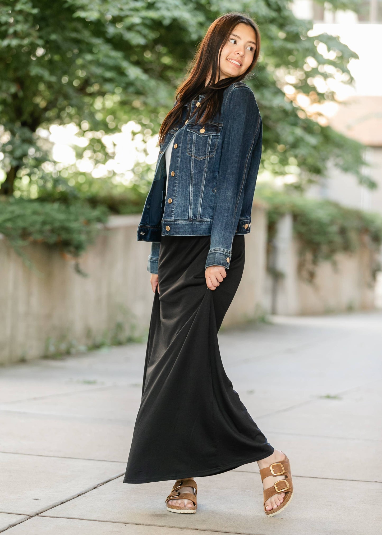 Inherit Taupe Premium Knit Maxi Skirt