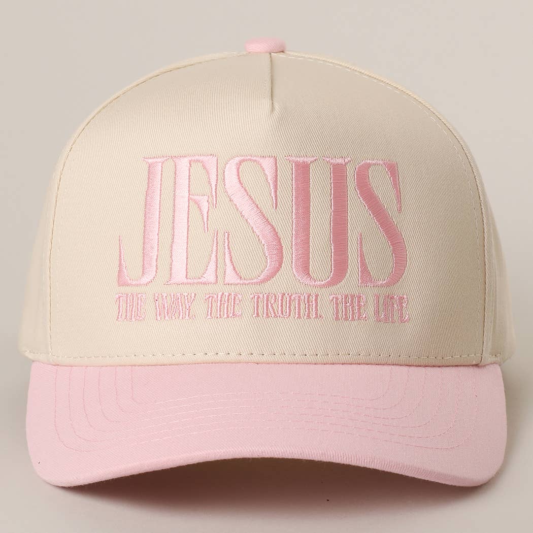 JESUS Burgundy Typography Embroidered Trucker Hat Regular