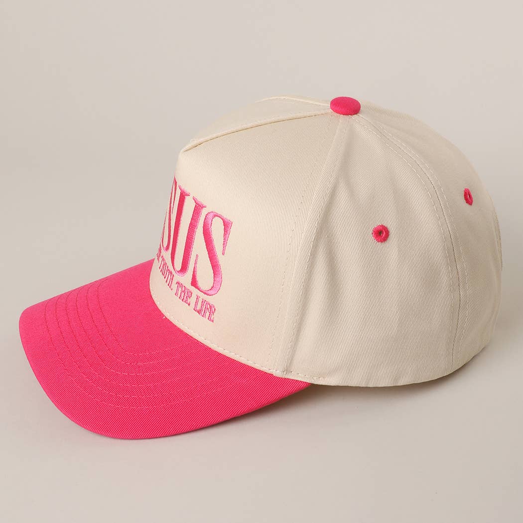 JESUS Burgundy Typography Embroidered Trucker Hat Regular