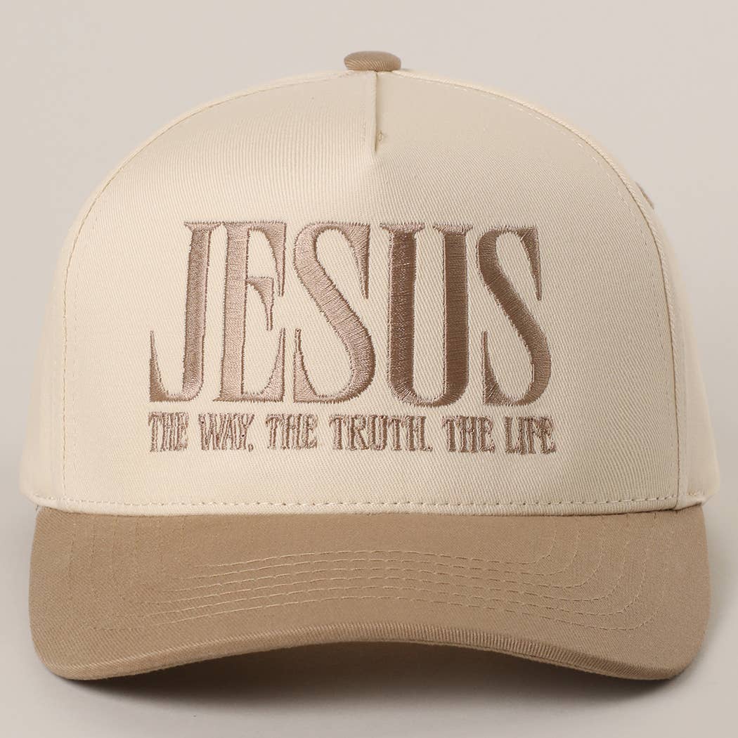 JESUS Burgundy Typography Embroidered Trucker Hat Regular