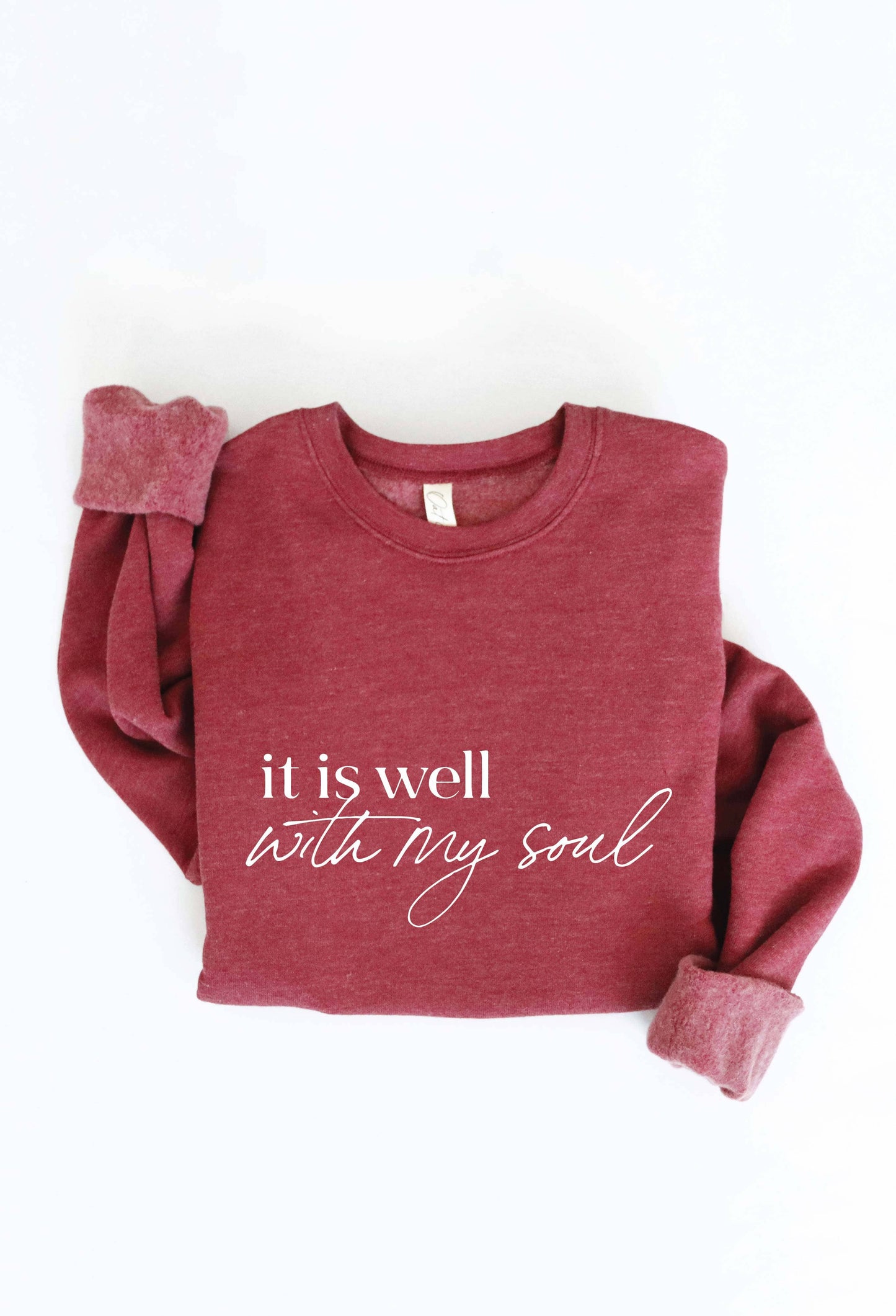 IT IS WELL WITH MY SOUL Tan Graphic Sweatshirt