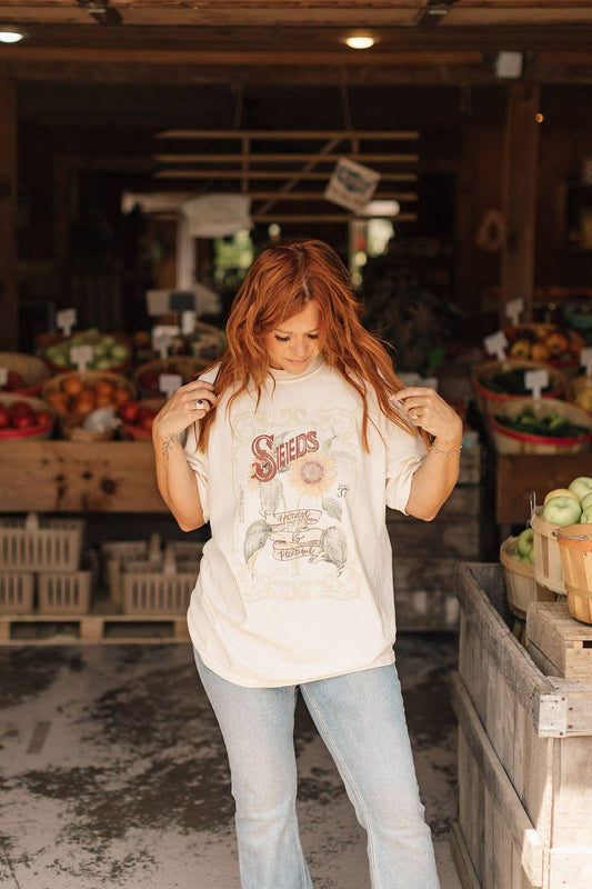 Harvest Is Plentiful, Seed Packet Graphic Tee