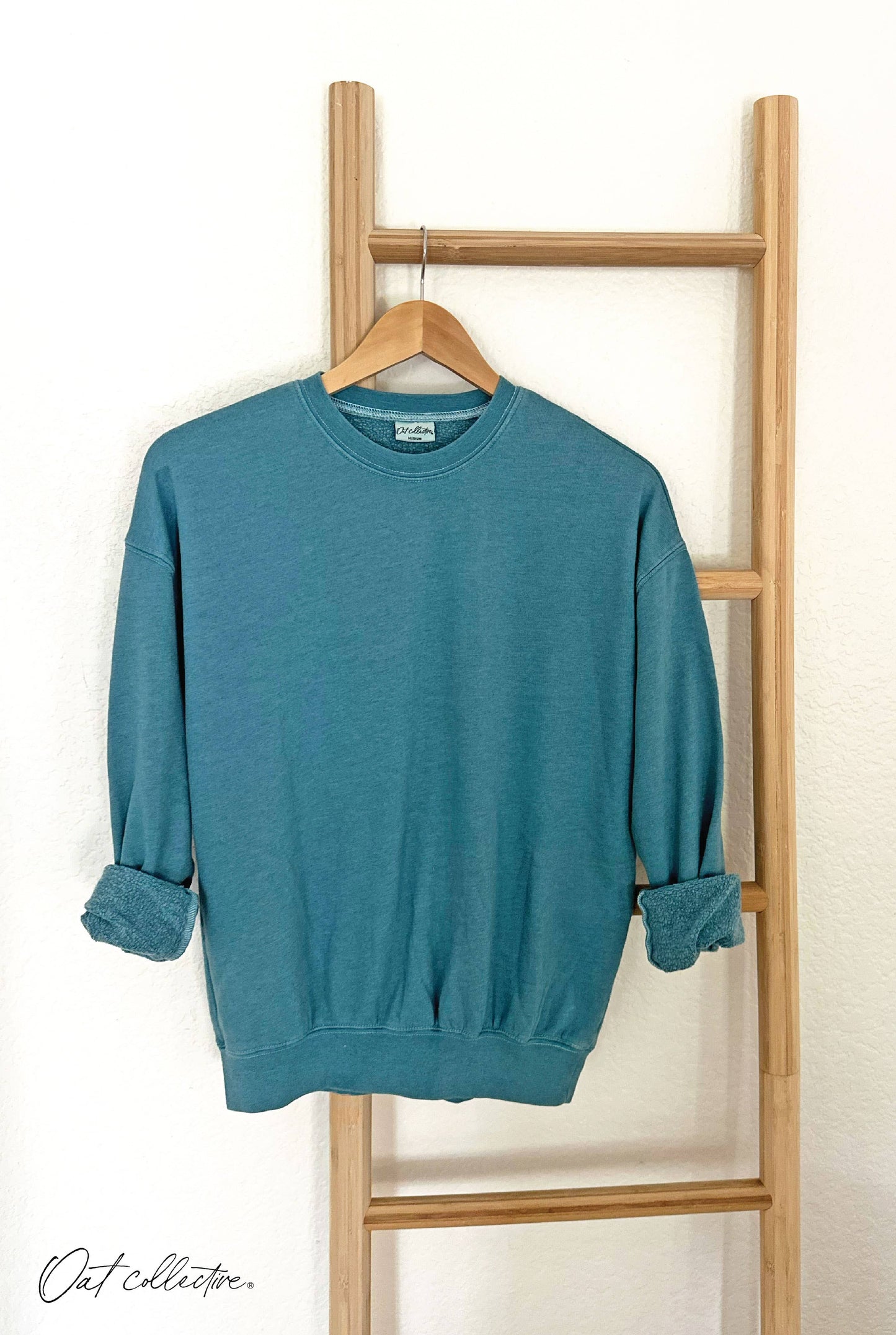OAT COLLECTIVE Teal Basic Sweatshirt
