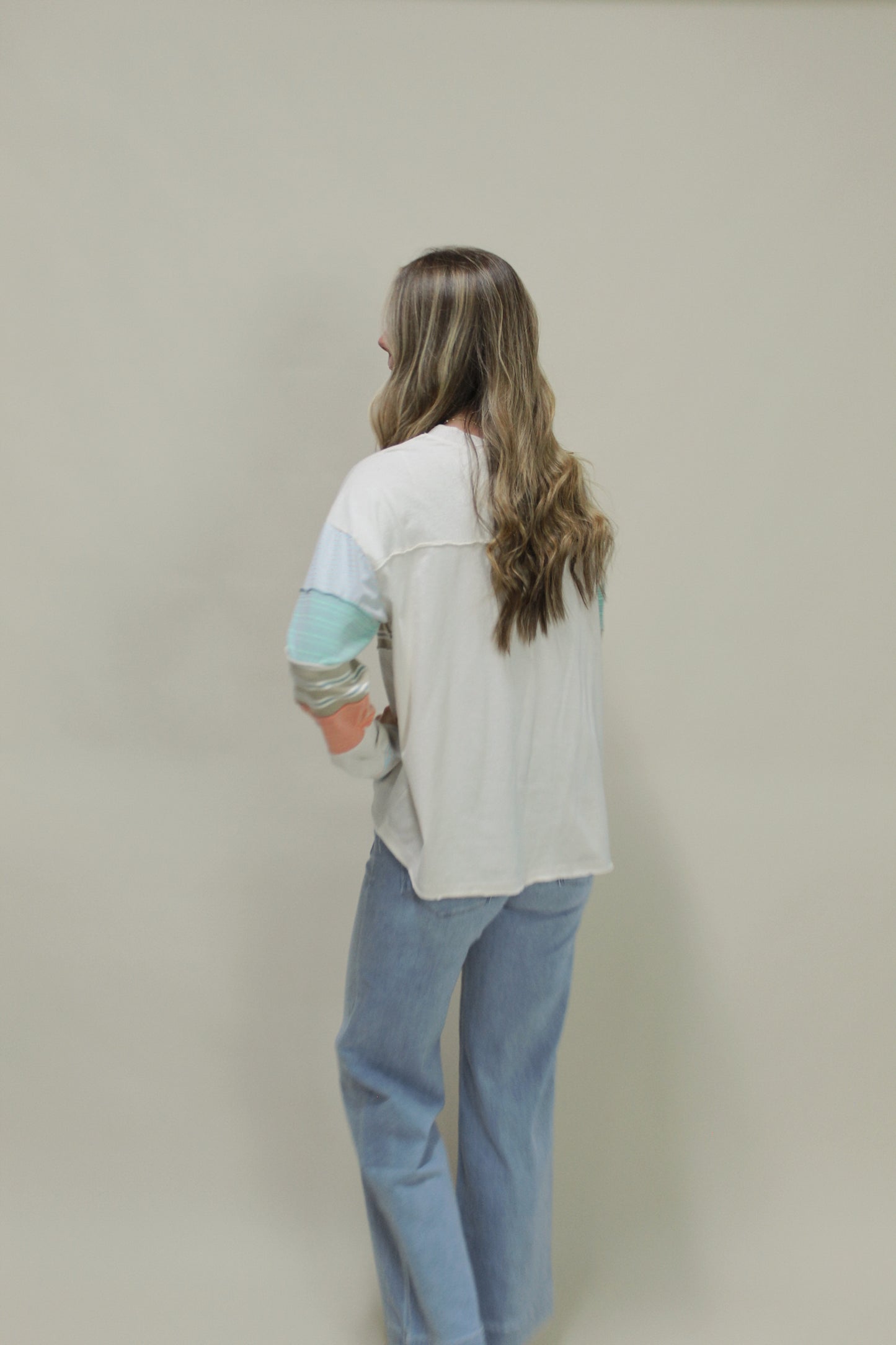 Haley Striped Mix Patchwork Shirt