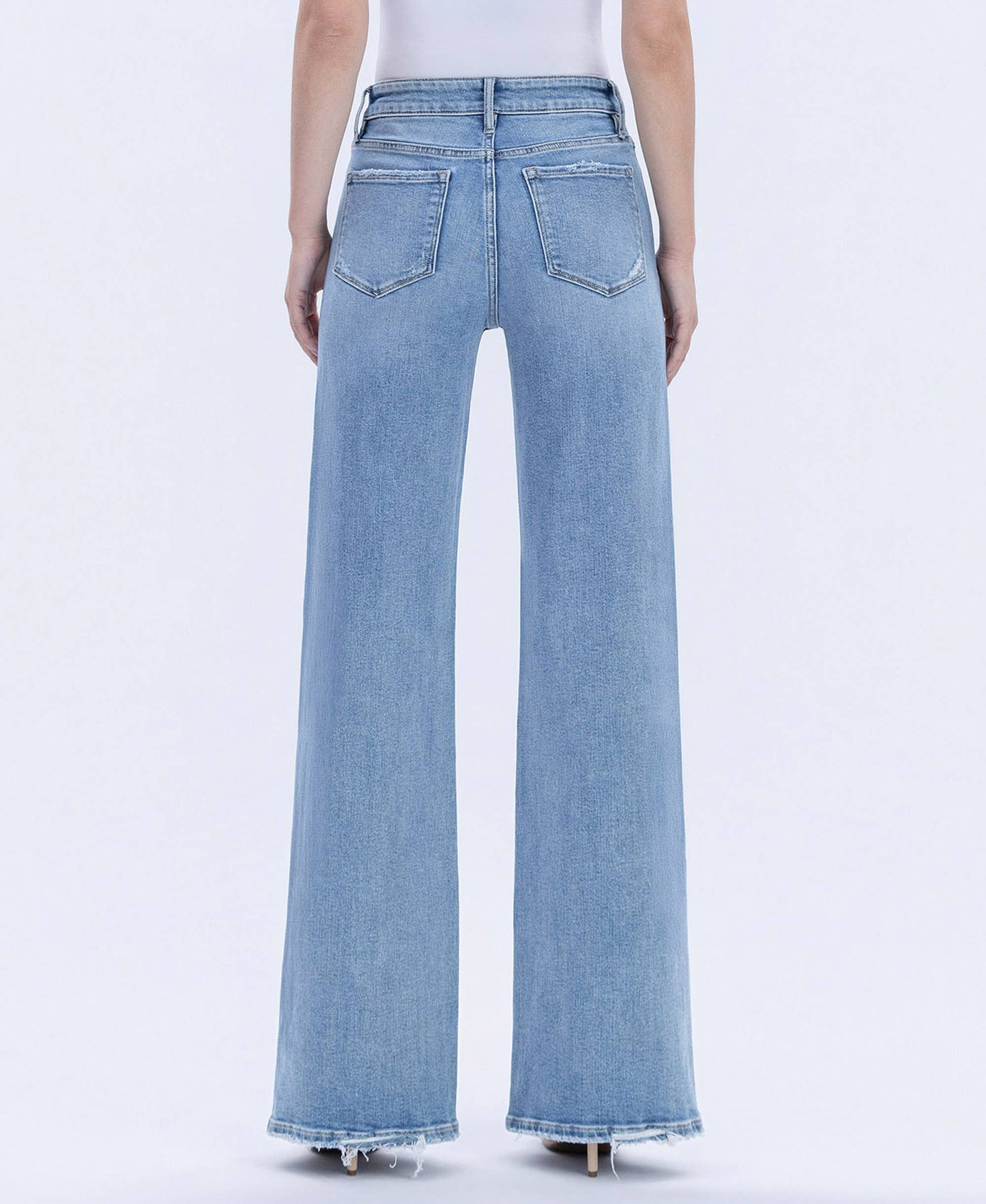 Vervet Olivia HR Full Length Wide Leg Jeans
