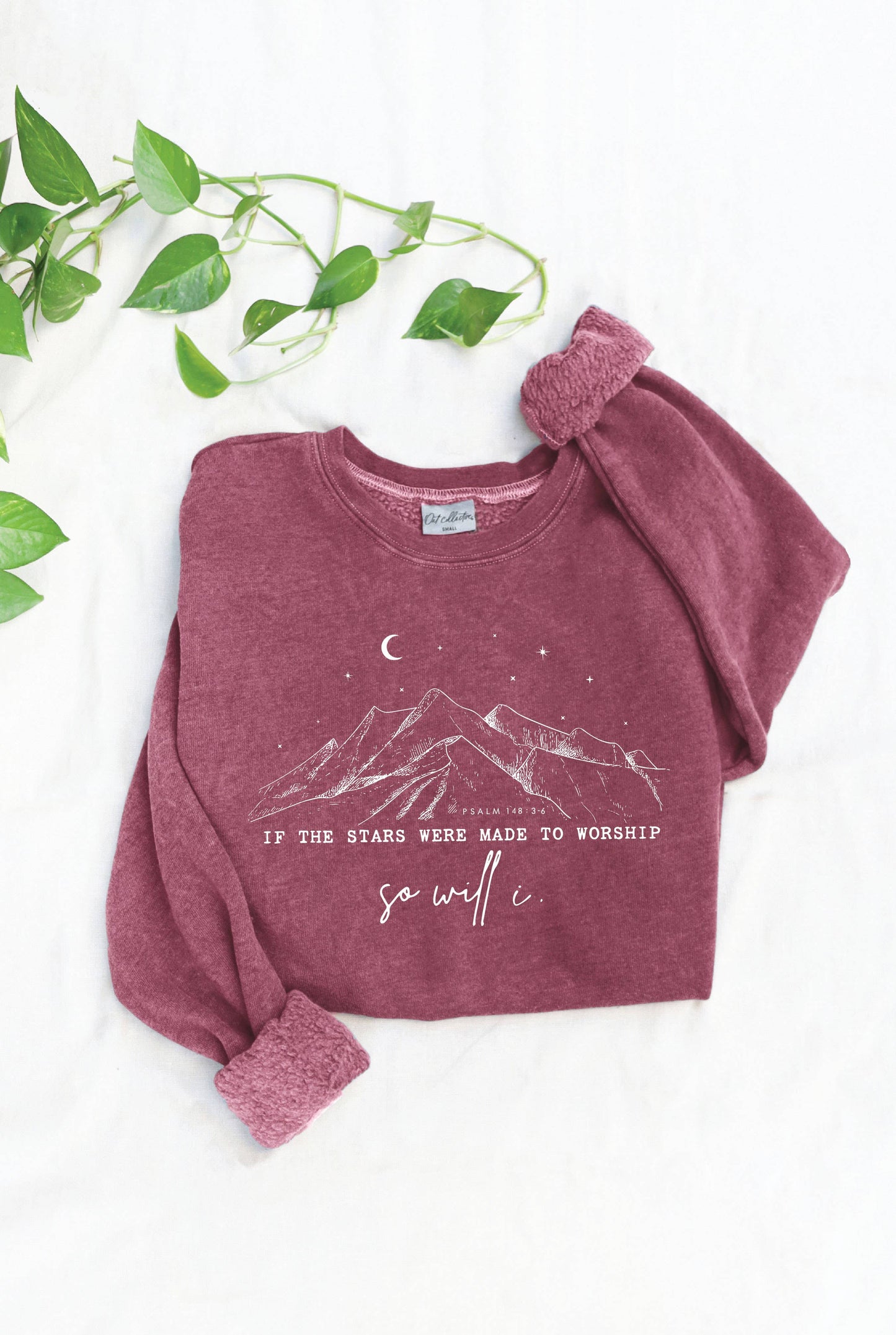 IF THE STARS WERE MADE Forest Green Mineral Graphic Sweatshirt