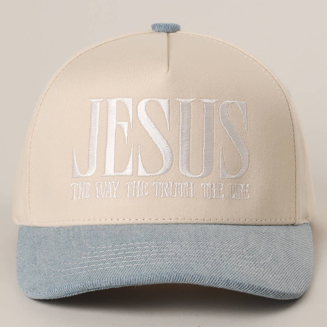 JESUS Burgundy Typography Embroidered Trucker Hat Regular