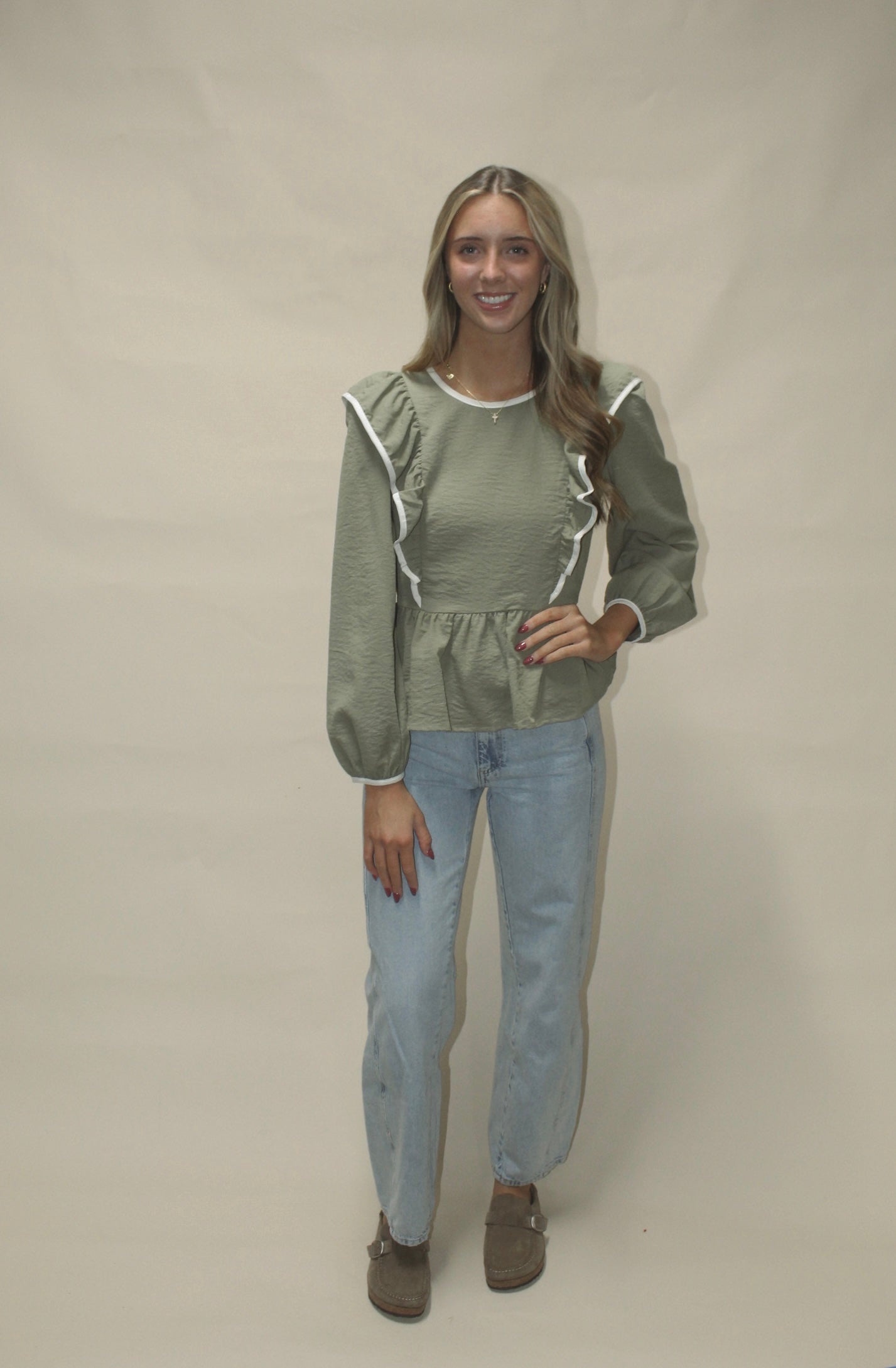 Abby Sage Peplum Blouse