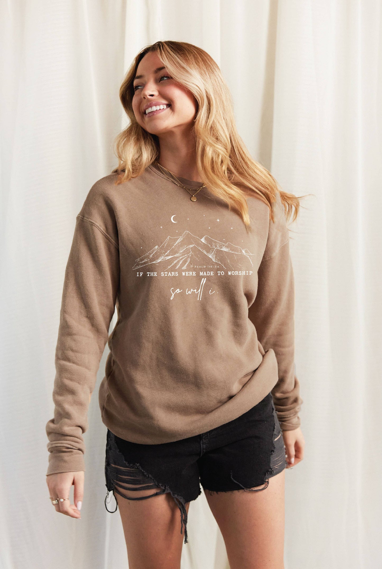 IF THE STARS WERE MADE Forest Green Mineral Graphic Sweatshirt