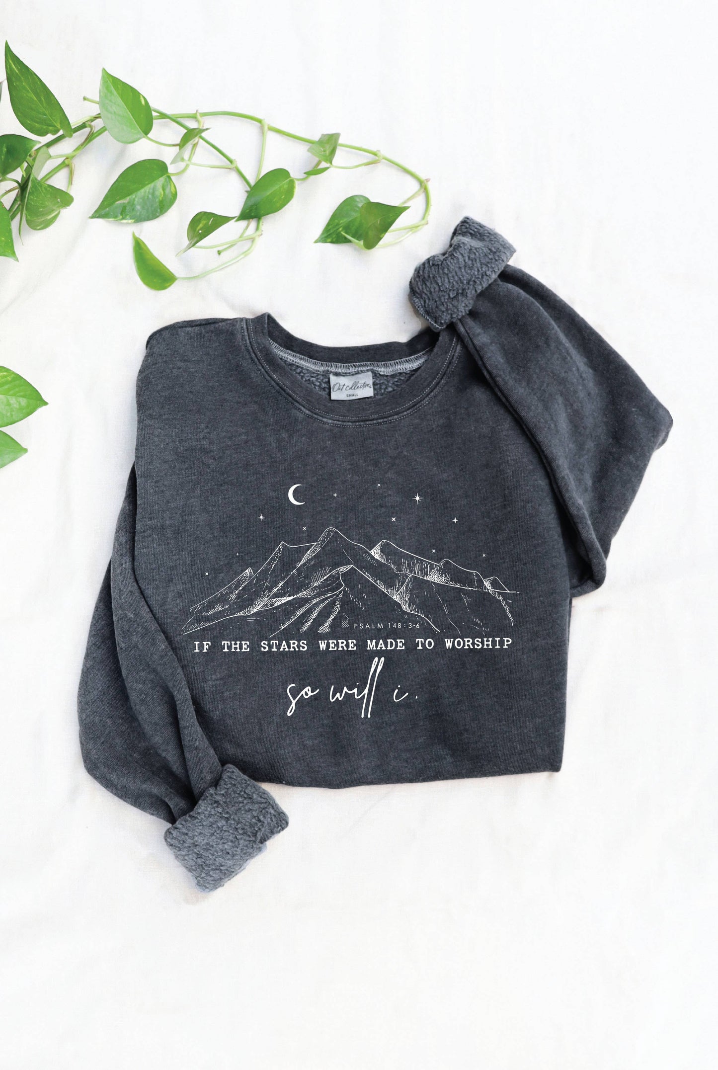 IF THE STARS WERE MADE Forest Green Mineral Graphic Sweatshirt