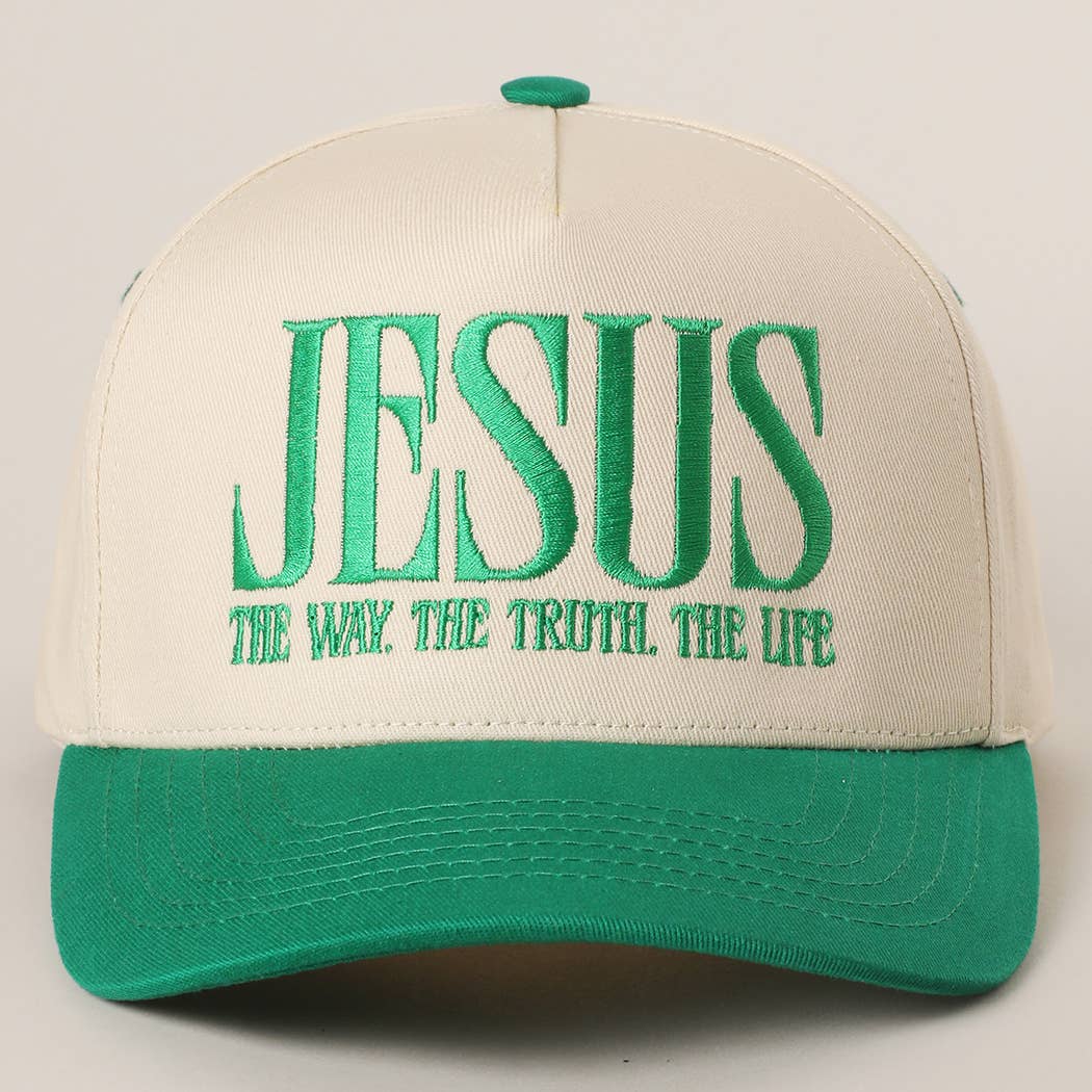 JESUS Burgundy Typography Embroidered Trucker Hat Regular