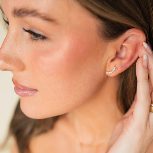 ID Crescent Moon Earring