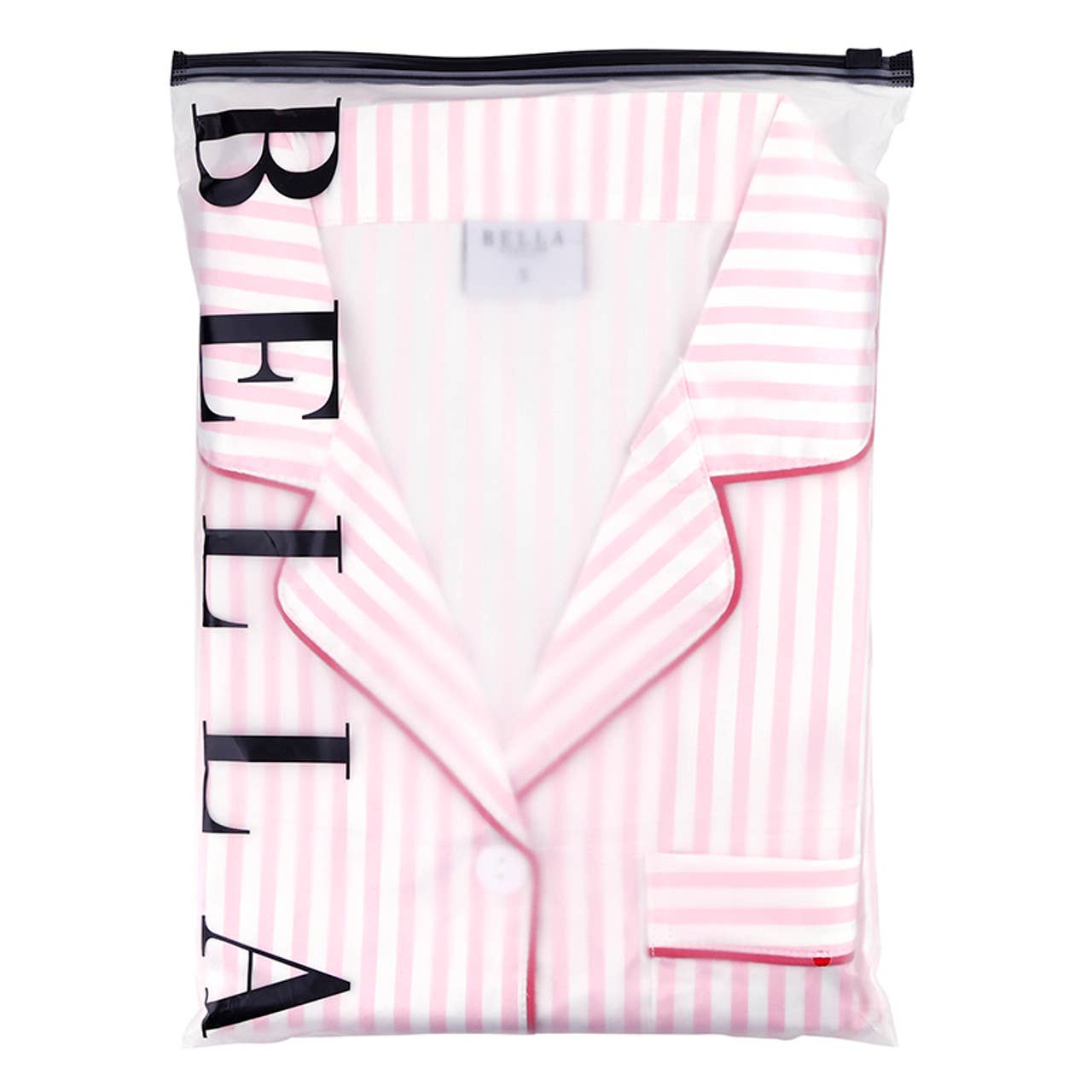 Bella Sleep Pink Stripe Ruffle PJ Set With Velvet Tie