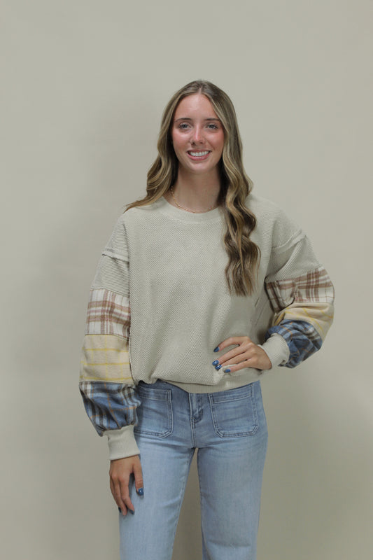 Katie Cotton Flannel Pullover