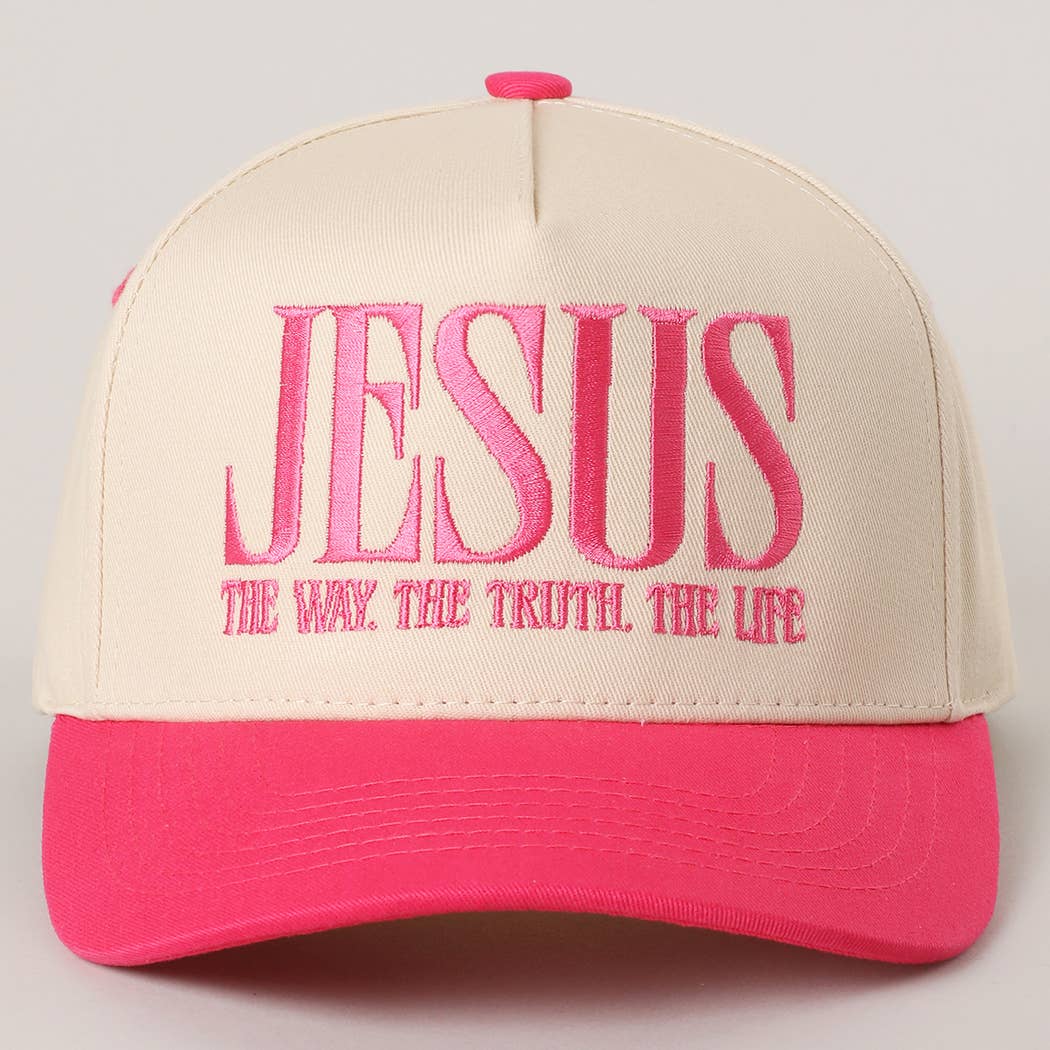 JESUS Burgundy Typography Embroidered Trucker Hat Regular