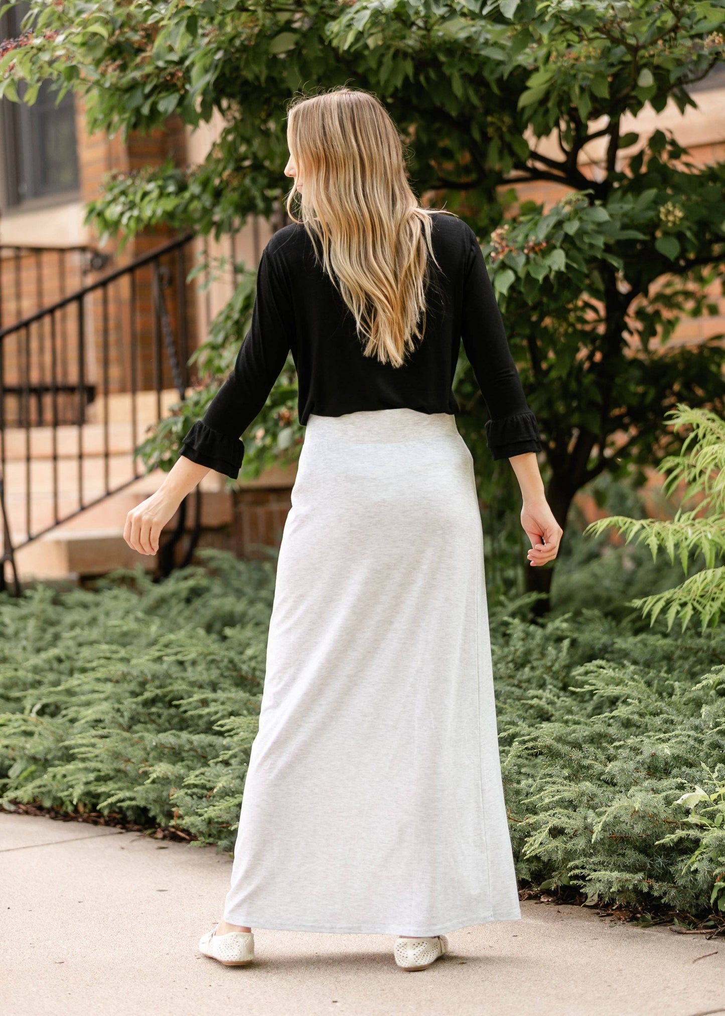 Inherit Taupe Premium Knit Maxi Skirt
