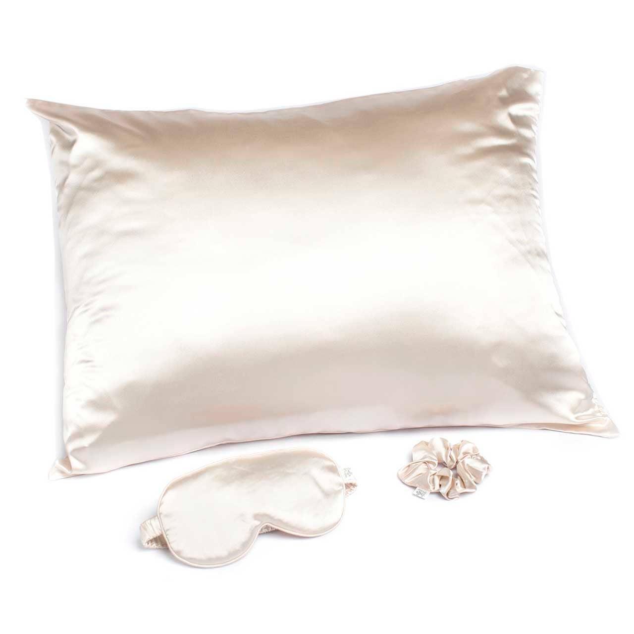 Bella Sleep+Spa Ivory Goodnight Gorgeous Satin Sleep Set