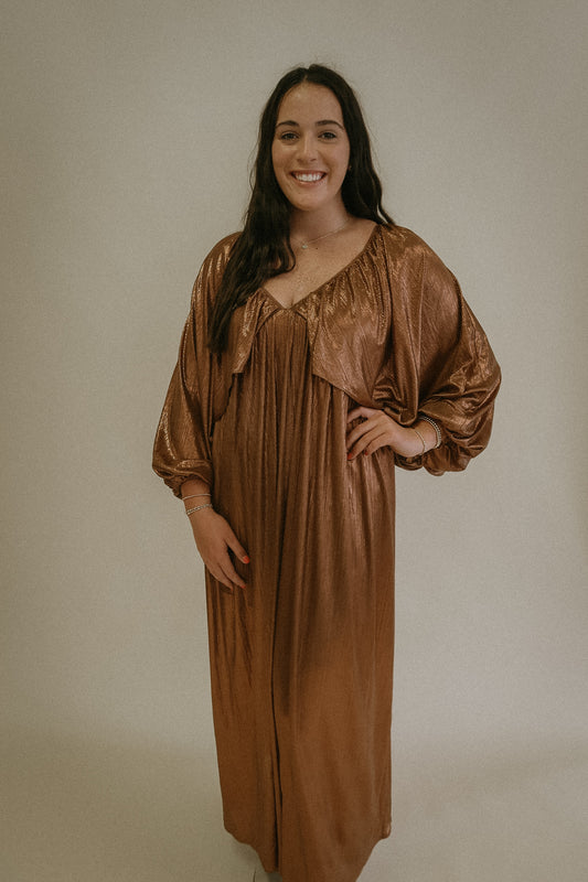 Maddy Lane Bronze Maxi Dress