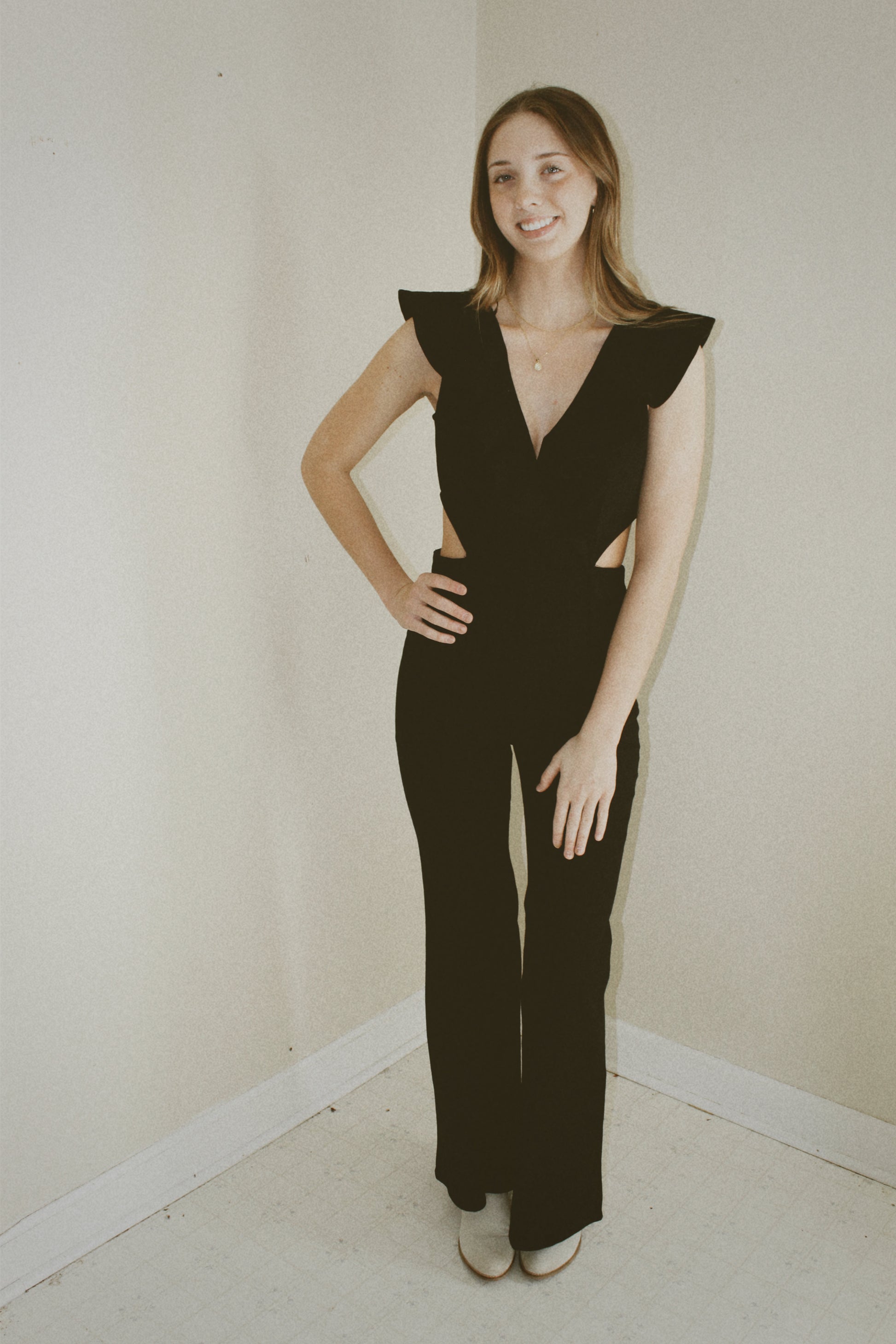 Sable Rae Denim Jumpsuit - Black
