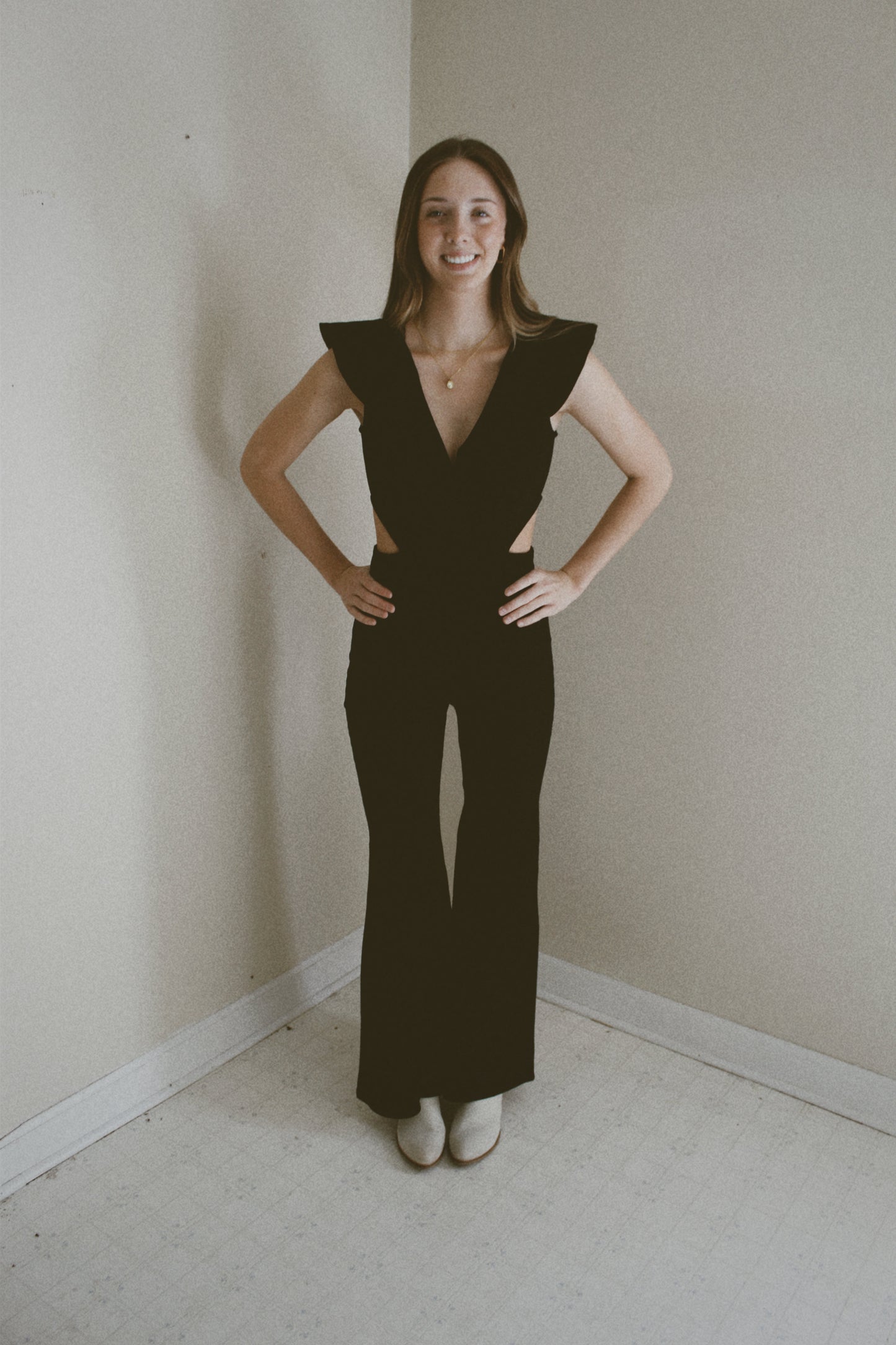Sable Rae Denim Jumpsuit - Black